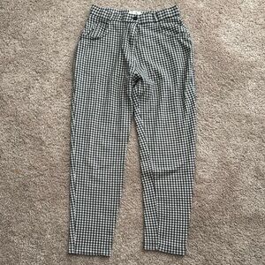 Jones New York Women's Black and White Gingham Chinos